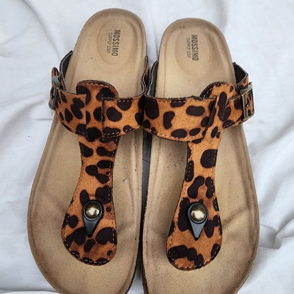 Massimo‎ Birk style cheetah sandals 10 - Picture 1 of 7